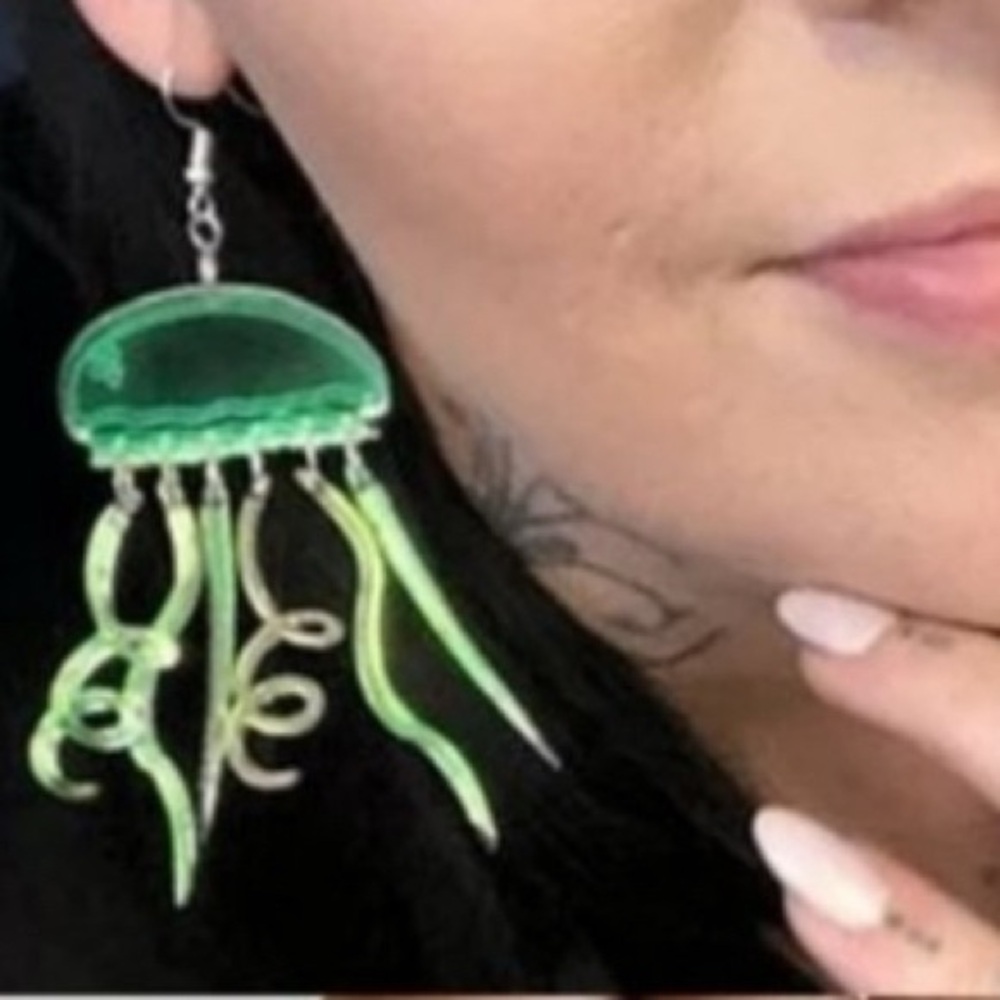 Iridescent Jellyfish earrings